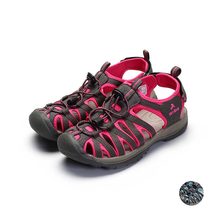 ARRIBA  AY LUOH PAO | Women Shoes | stand up;Hiking:Gray and Peach/Gray and Blue(62410)