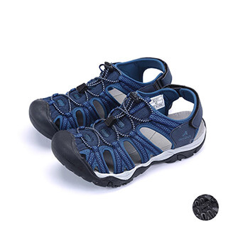 ARRIBA Wholesales Men Velcro Sports Sandals - Black/Blue