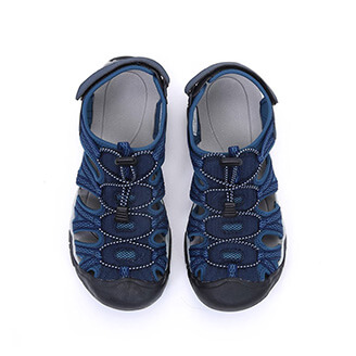 ARRIBA Wholesales Men Velcro Sports Sandals - Black/Blue