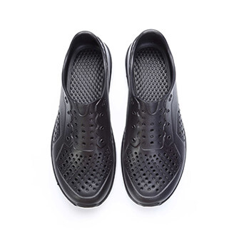 ARRIBA AY LUOH PAO | Unisex Shoes | Lightweight waterproof;Slip-On : Black/Black white(62523)